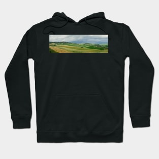 Panoramic view on Pienza in the Val d'Orcia, Tuscany Hoodie